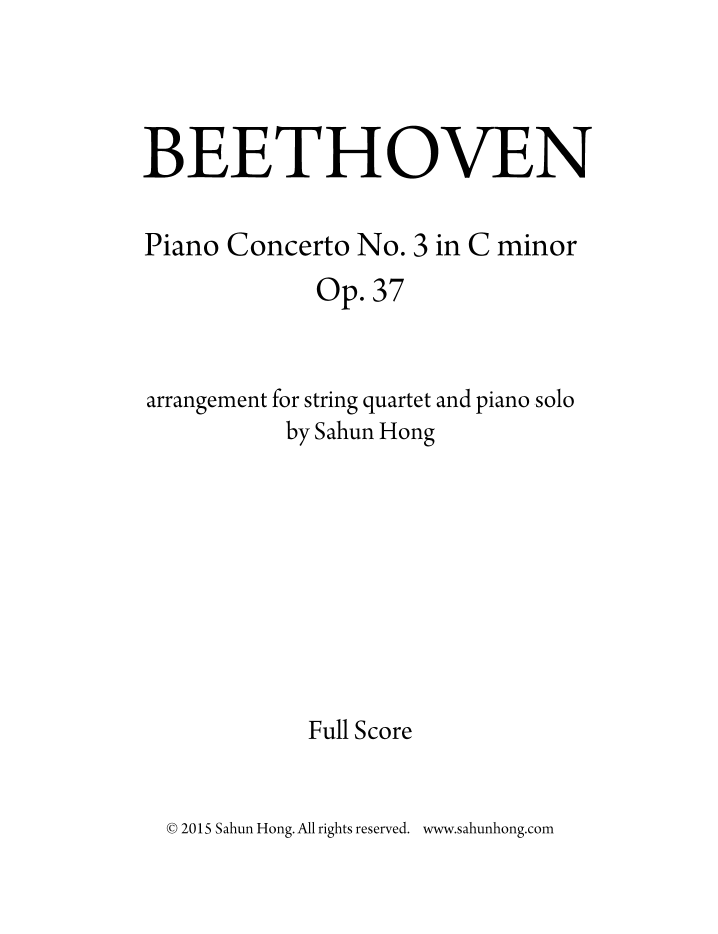 Beethoven Piano Concerto No.3 — Sahun Sam Hong